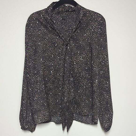Ann Taylor Black Long Sleeve Blouse - Picture 1 of 6